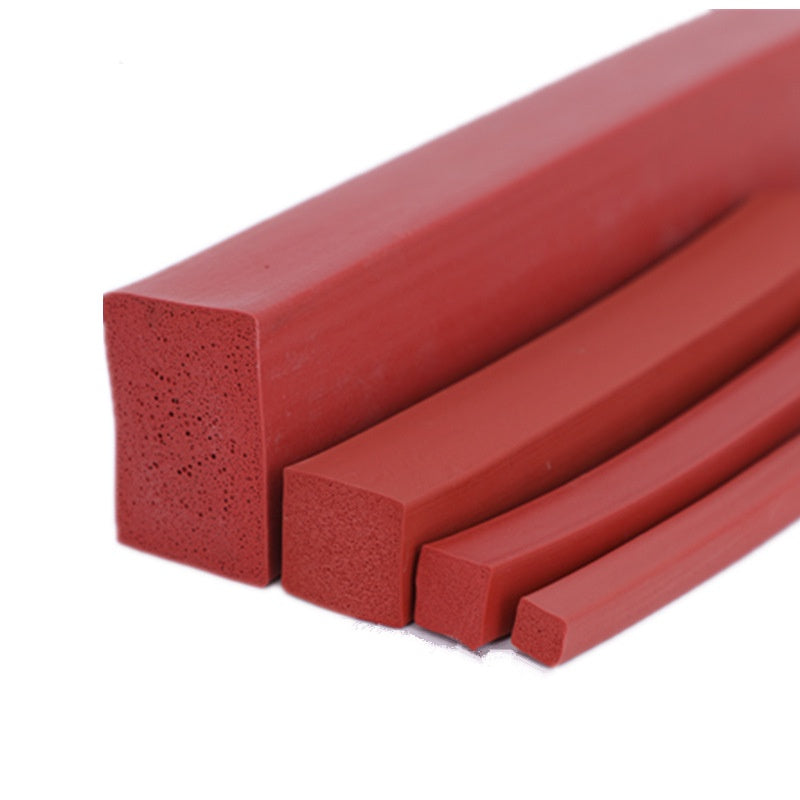 Red-Oxide Silicone Sponge Strip (Extruded) WITH ADHESIEVE BACKING